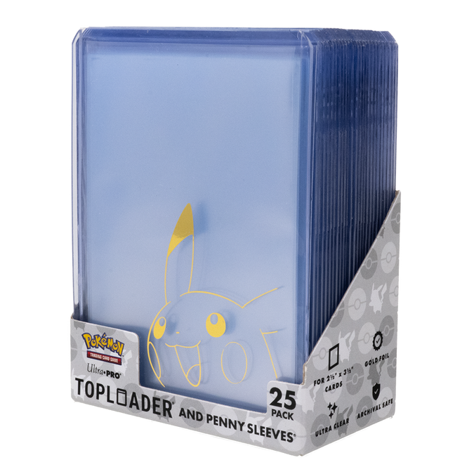 Ultra PRO Pokémon Pikachu stamped Toploader and Penny Sleeves Combo Pack