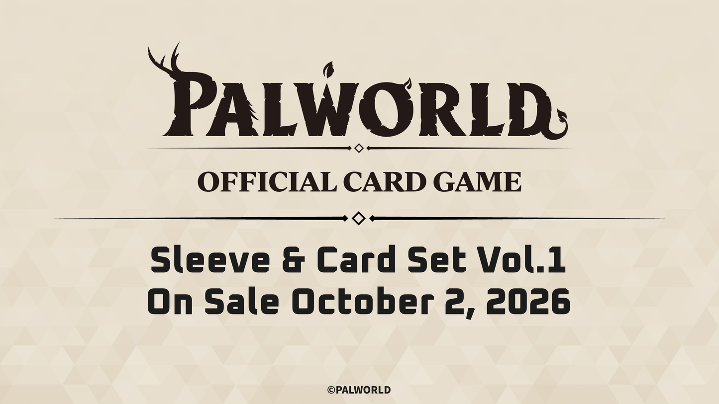 Palworld Official Card Game Sleeve and Card Set Vol. 1