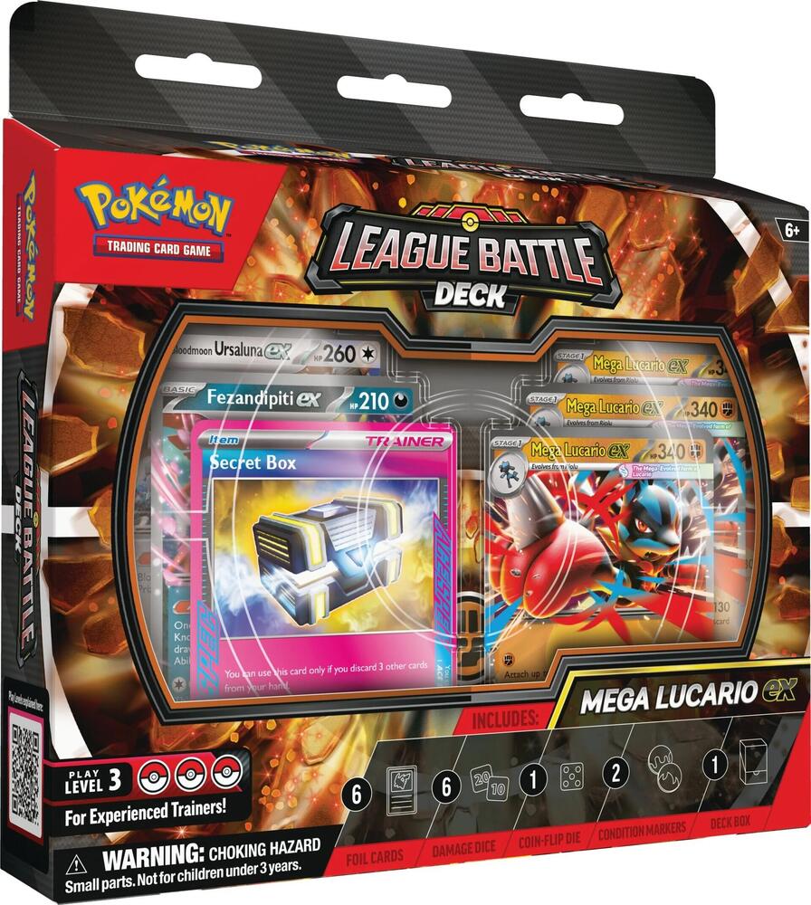 Factory-sealed Mega Lucario ex League Battle Deck