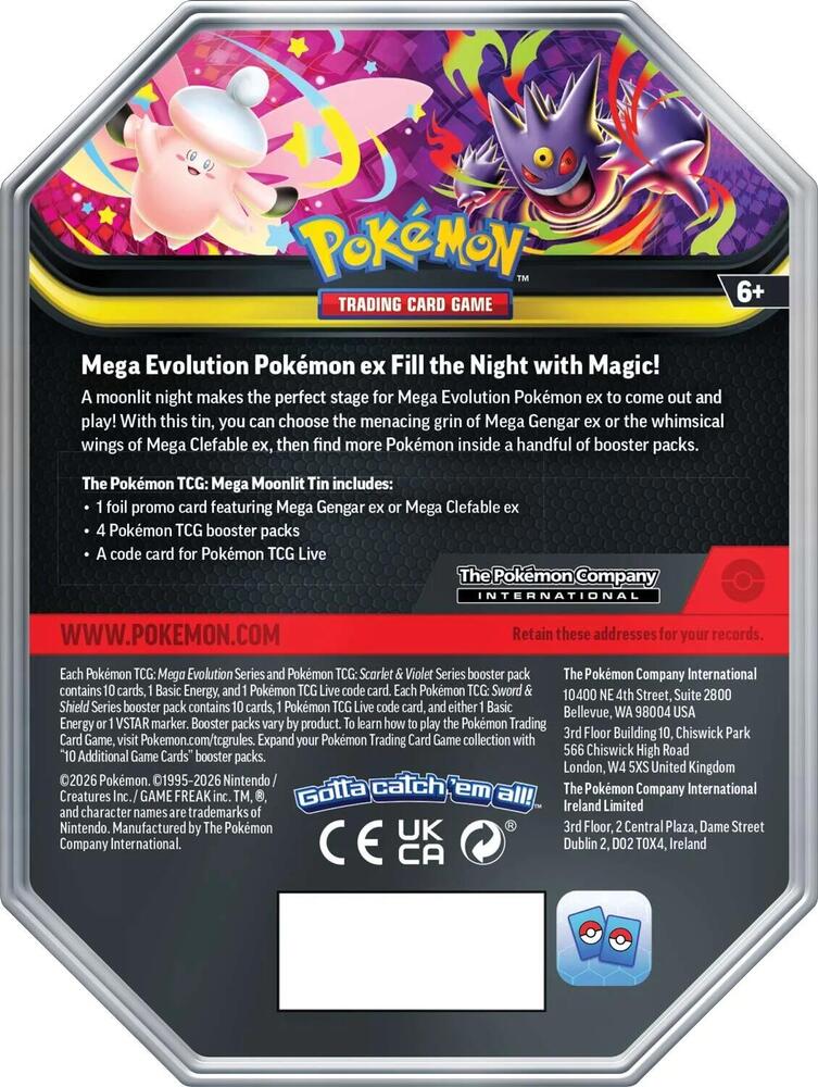 Mega Moonlit Tin (Gengar/Clefable)