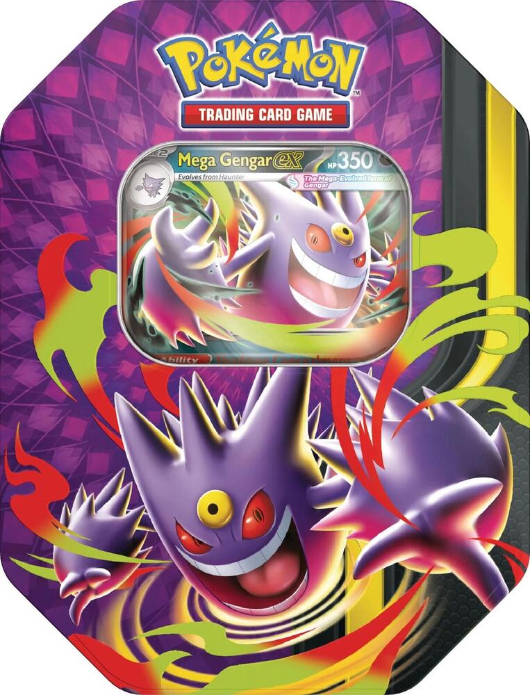 Factory-sealed Mega Moonlit Tin (Gengar/Clefable)