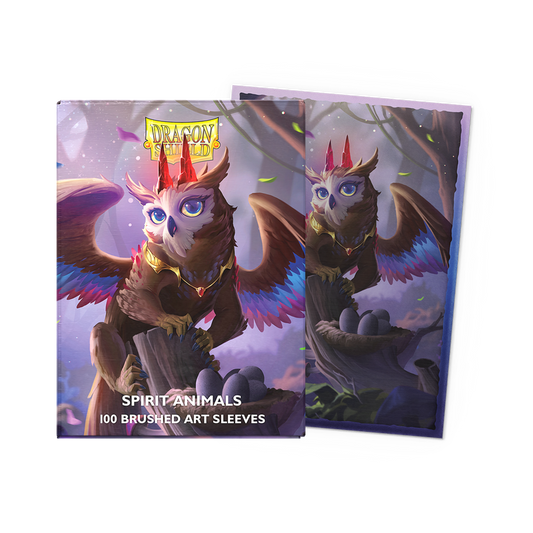 Dragon Shield The Dragowlis Brushed Art Sleeves 100-count package and sleeve