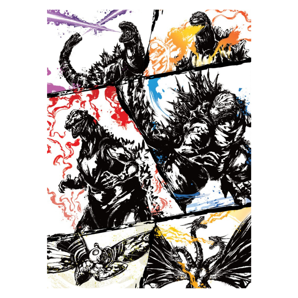 Godzilla Card Game Sleeve & Card Set – Ink-Brushed Monster Rampage