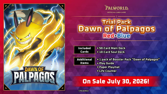 Palworld Official Card Game Dawn of Palpagos Red and Blue Trial Deck